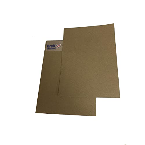 Craft UK 2342. A3 Kraft Recycled Card – Brown 50 sheets 280 gsm